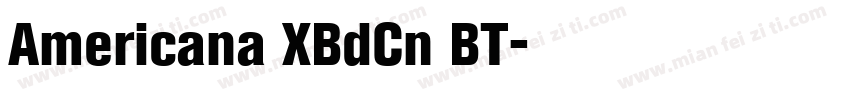 Americana XBdCn BT字体转换